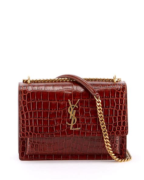 ysl sunset bag celebrity|YSL sunset bag medium croc.